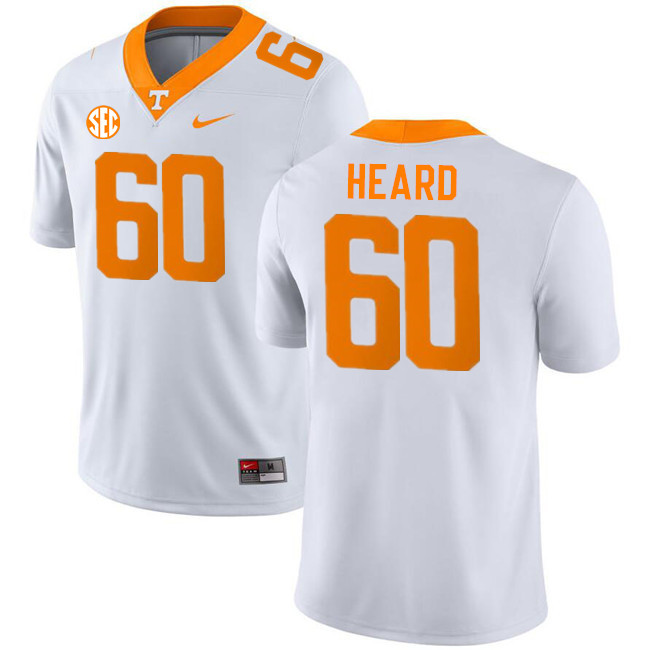 Men #60 Jeremias Heard Tennessee Volunteers College Football Jerseys Stitched-White